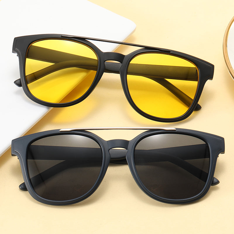 Men Square Flat Top Outdoor Sunglasses