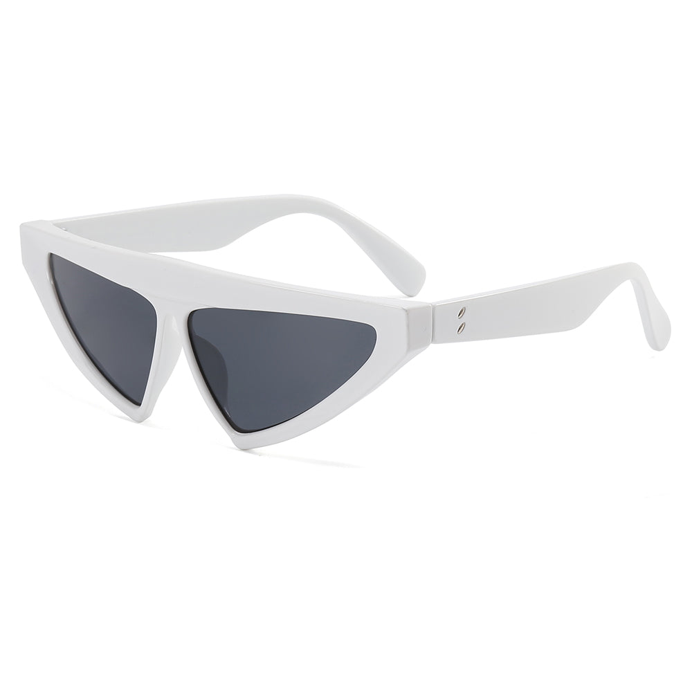 Cat Eye Women Flat Top Small Triangle Sunglasses