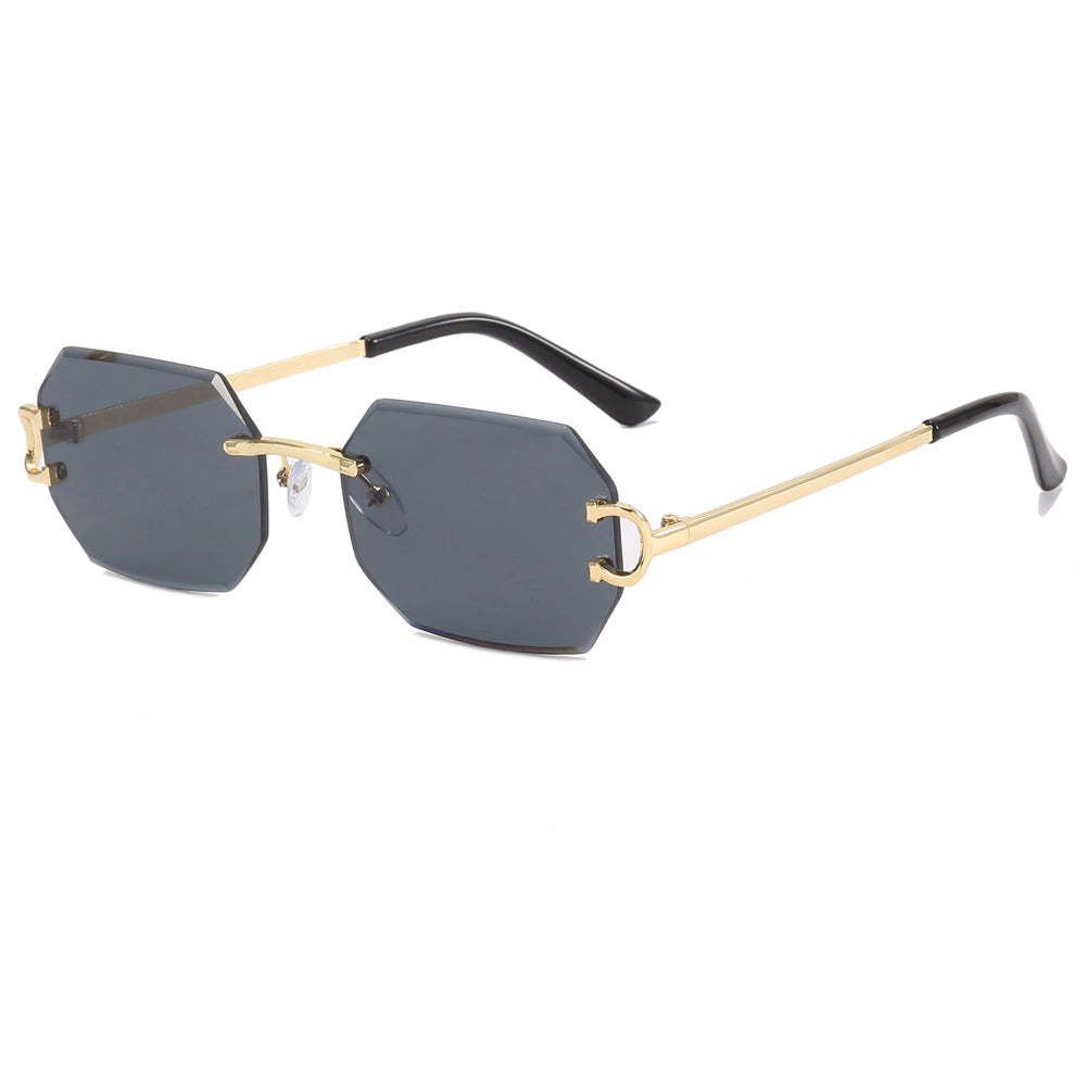Tint Octagon Rimless Sunglasses