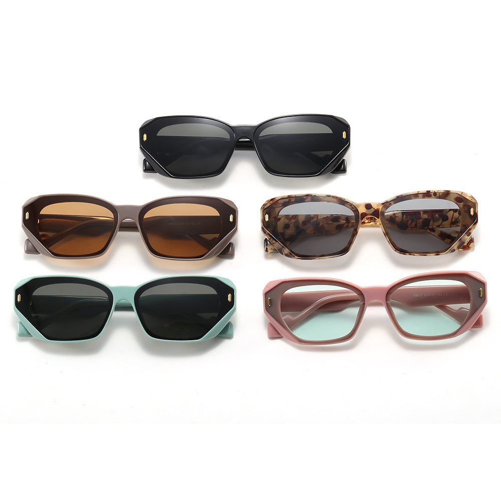 Chic Cat Eye Women Irregular Narrow Sunglasses