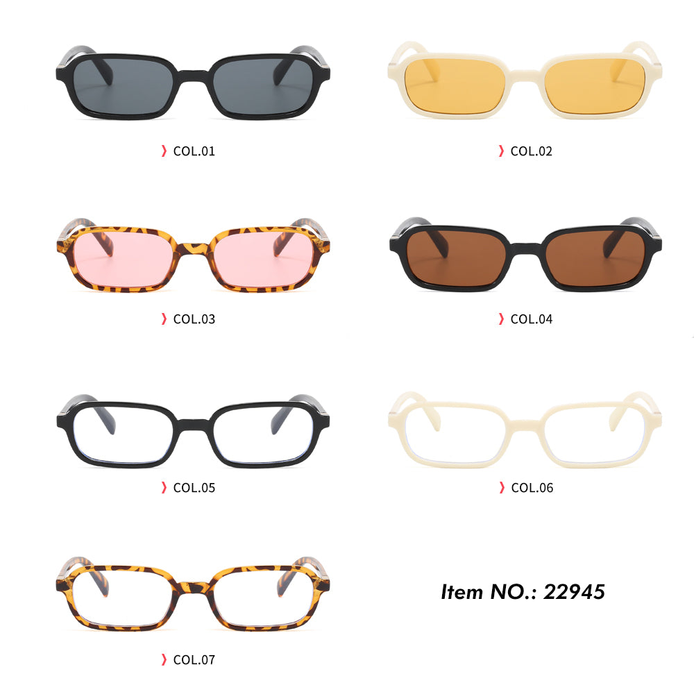 Women Tinted Lens Small Rectangular Sunglasses