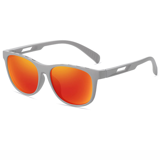 Square Chic Shield Mirrored Polarized Sporty Sunglasses