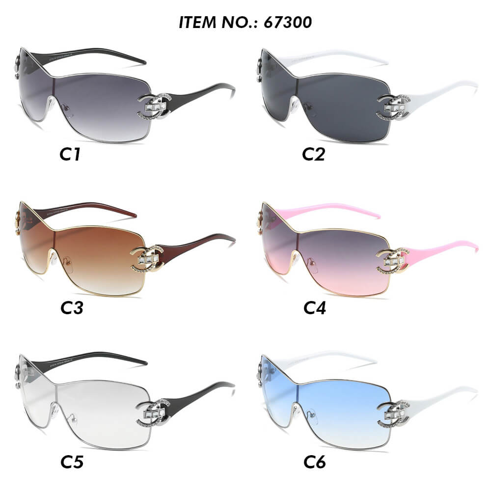 Cool Girl Y2K Shield Sunglasses