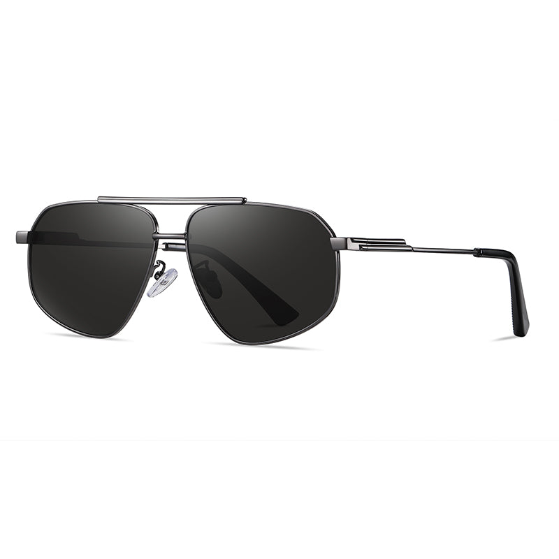 Men Square Metal Polarized Sunglasses
