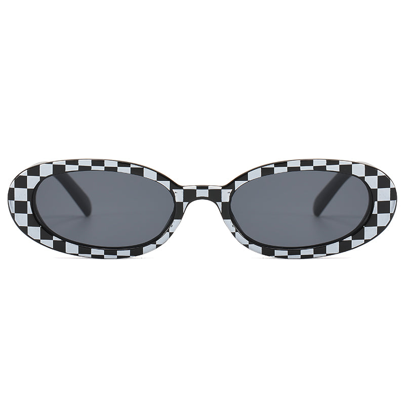 Retro Vintage Plastic Small Oval Sunglasses