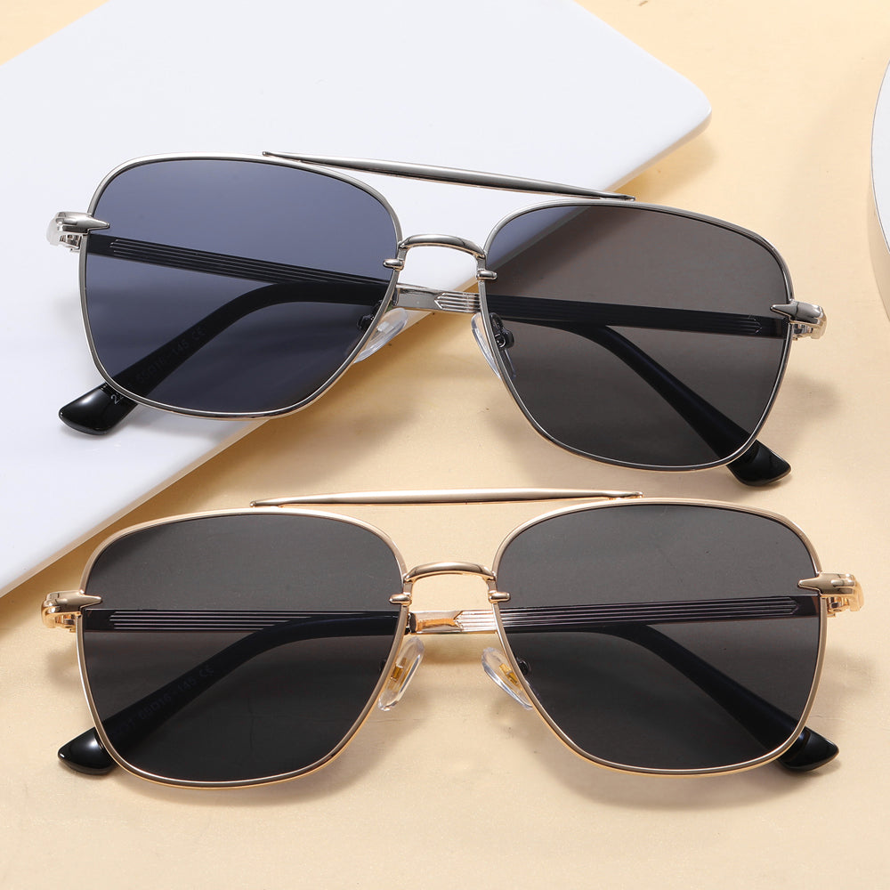 Flat Men Metal Frame Stylish Sunglasses