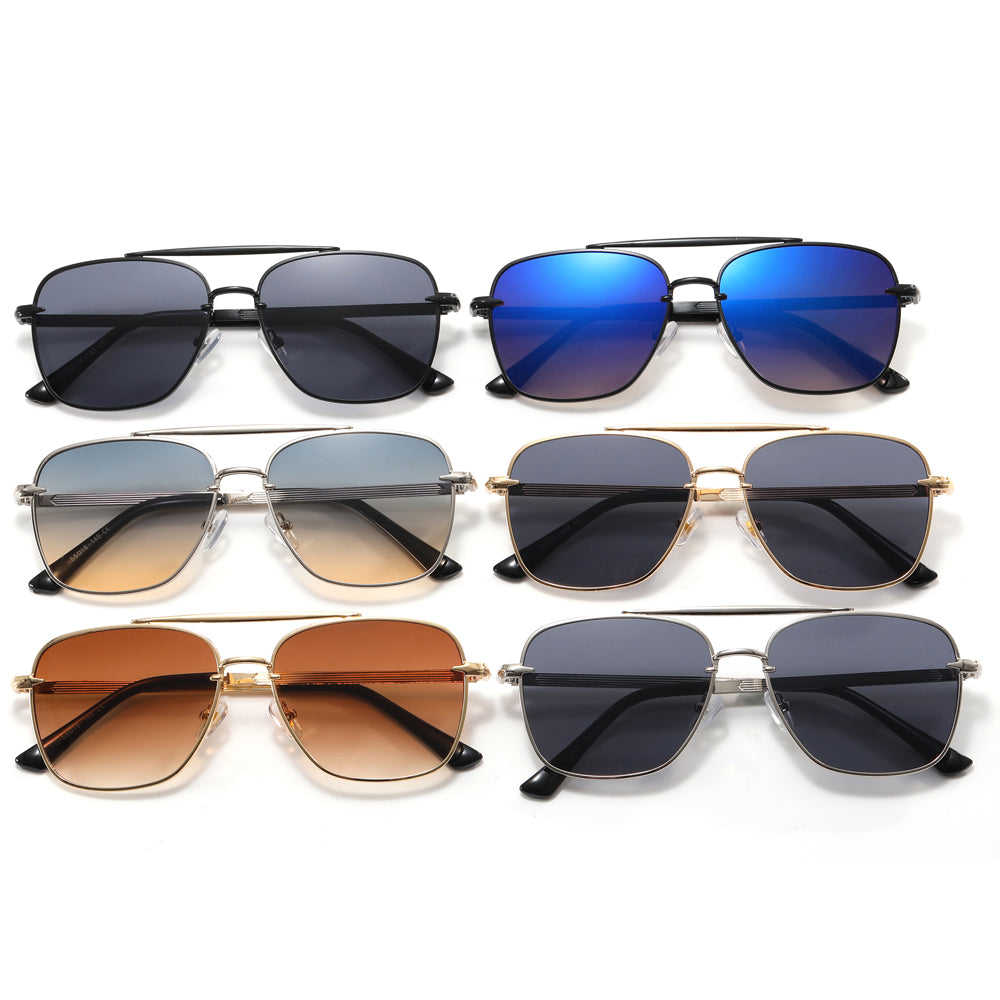 Flat Men Metal Frame Stylish Sunglasses