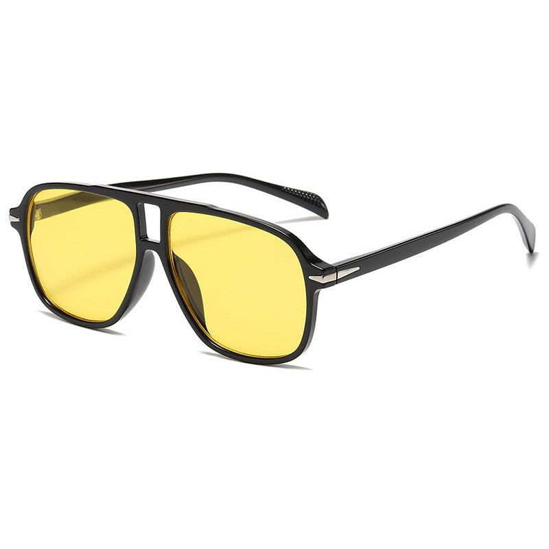Retro Double Bridge Pilot Sunglasses