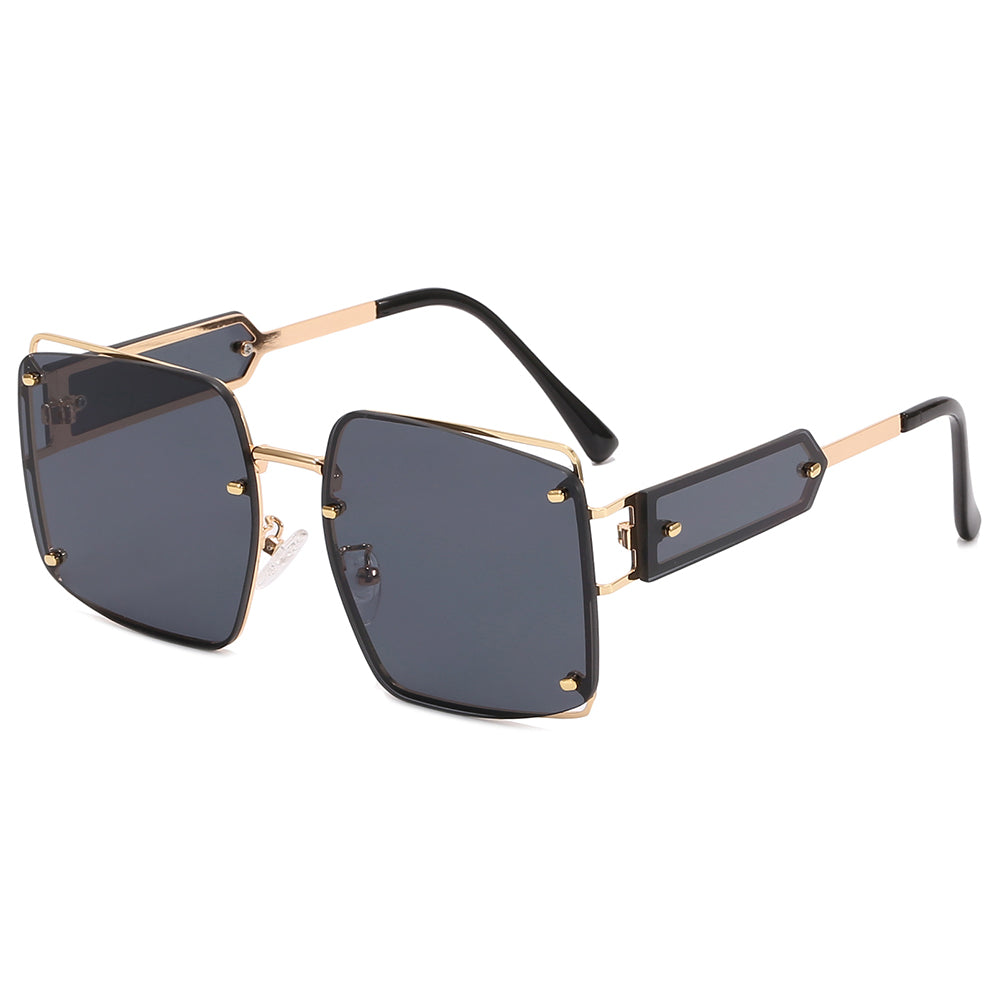 Square Metal Frame Sunglasses