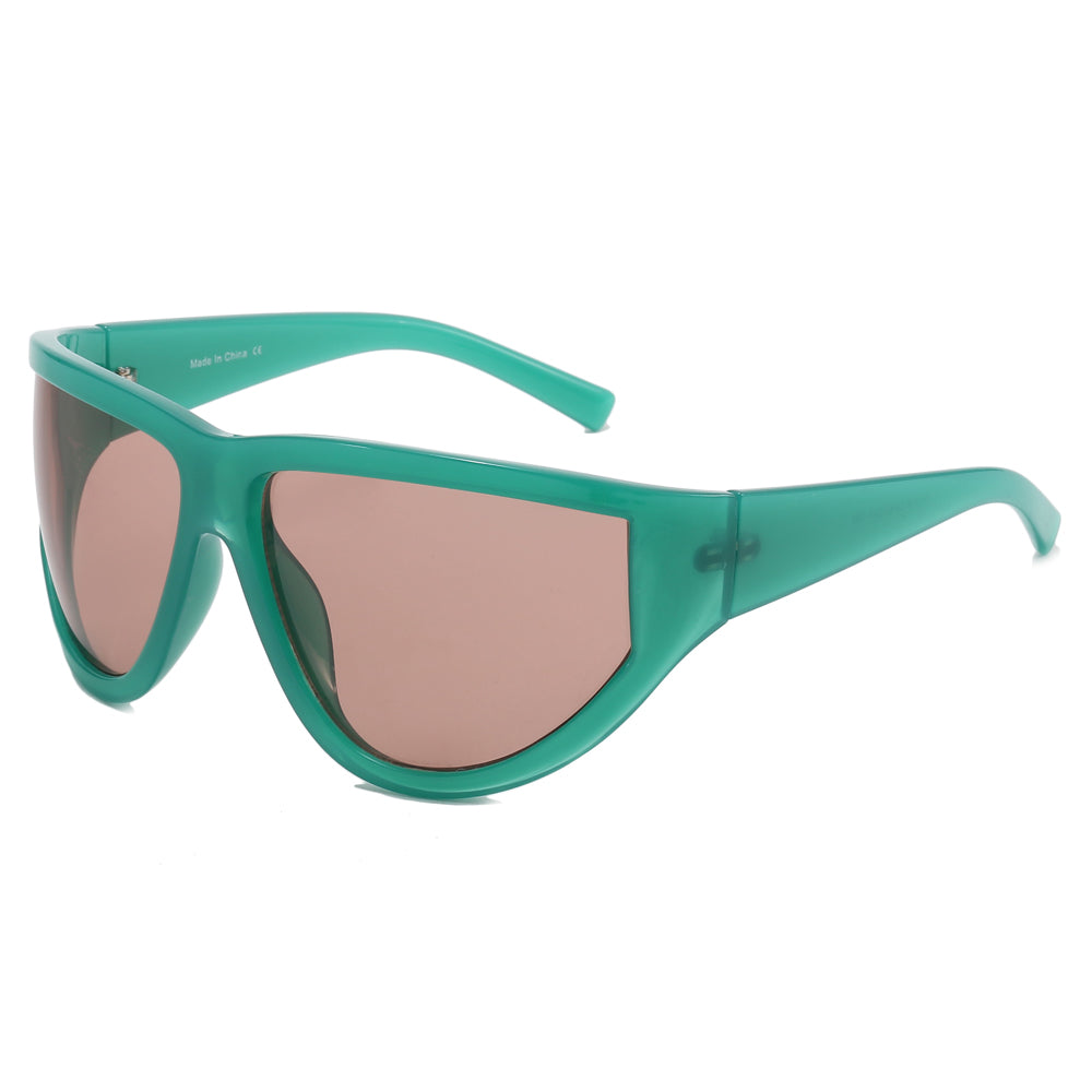 Flat Top Cat Eye Sporty Sunglasses