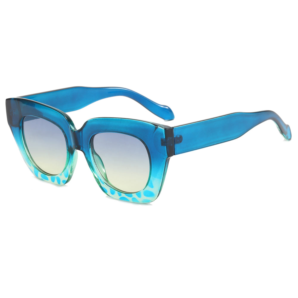 Retro Cat Eye Women Oversized Square Gradient Sunglasses