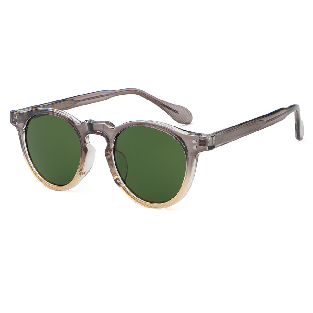 Classic Round Cat Eye Reinforced Wire-Core Temples Sunglasses
