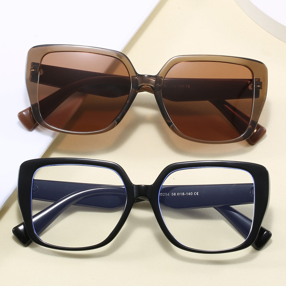 Retro Women Oversized Modern Square Butterfly Shades Sunglasses