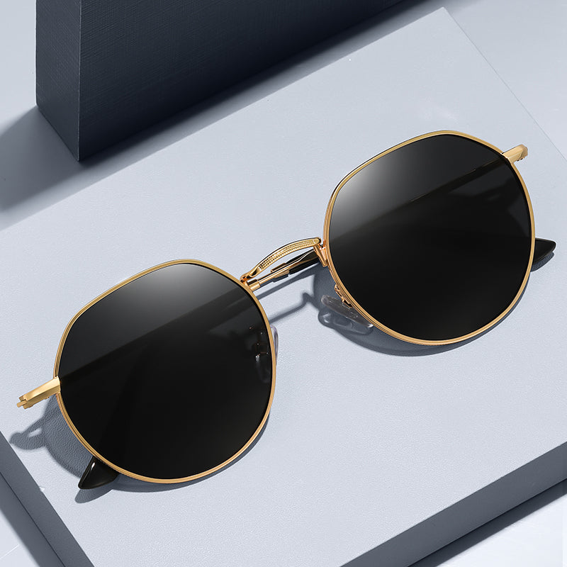 Classic Round Metal Polarized Sunglasses