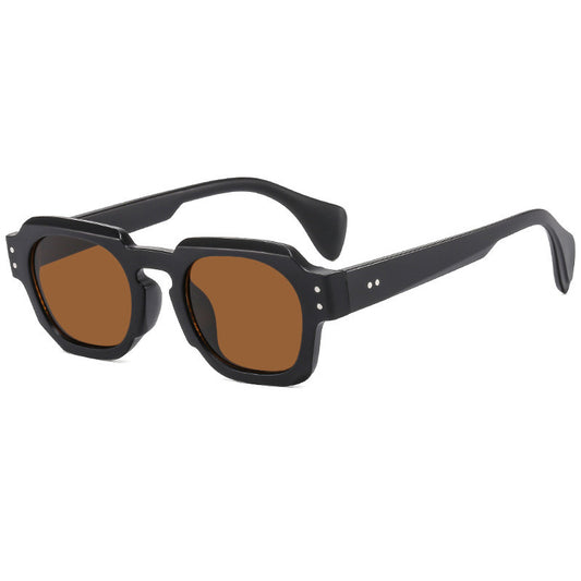 Retro Vintage Square Street Shot Tinted Goggle Sunglasses