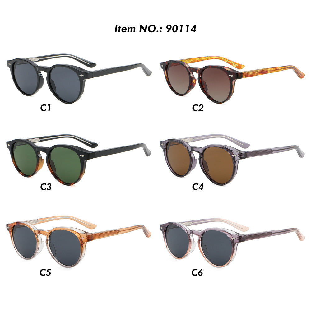 Women Round Frame Classic Cat Eye Sunglasses