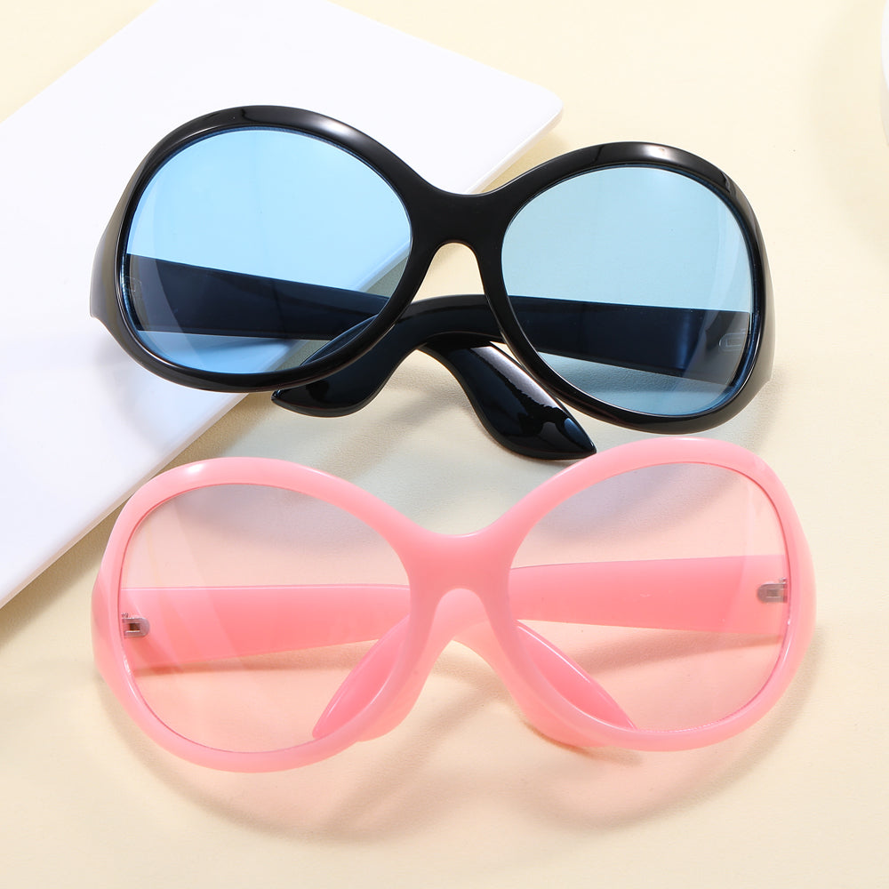 Cat eye Wrap Around Oval Outdoor Cycling Sporty Y2K Sunglasses