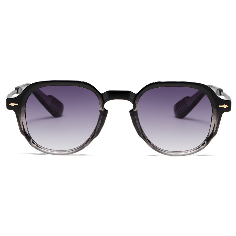 Retro Round Rivets Design Outdoor Sunglasses