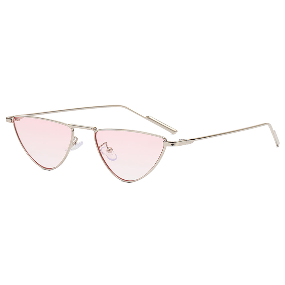 Cat Eye Small Triangle Metal Frame Sunglasses