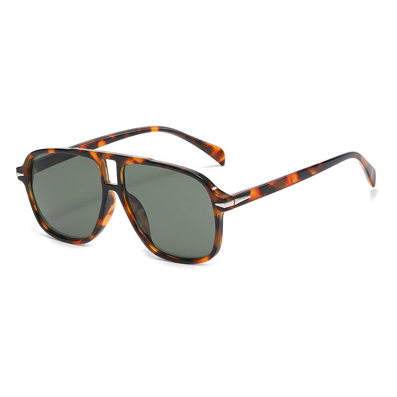 Retro Double Bridge Pilot Sunglasses
