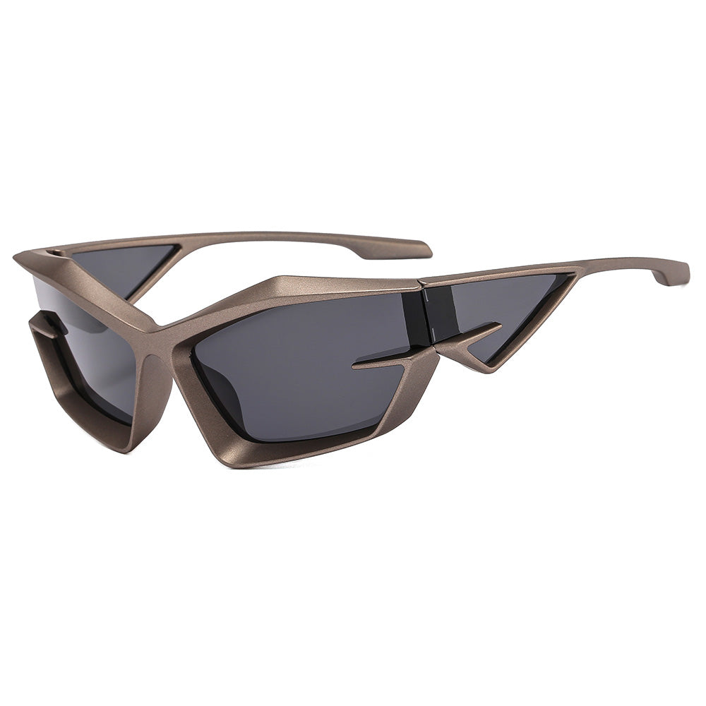 Irregular Steampunk Shades Sporty Y2K Sunglasses