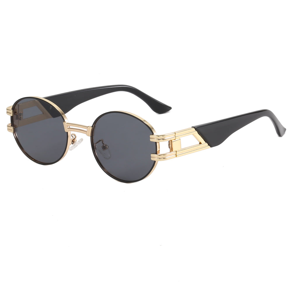 Retro Art Nouveau Vintage Style Round Metal Steampunk Sunglasses