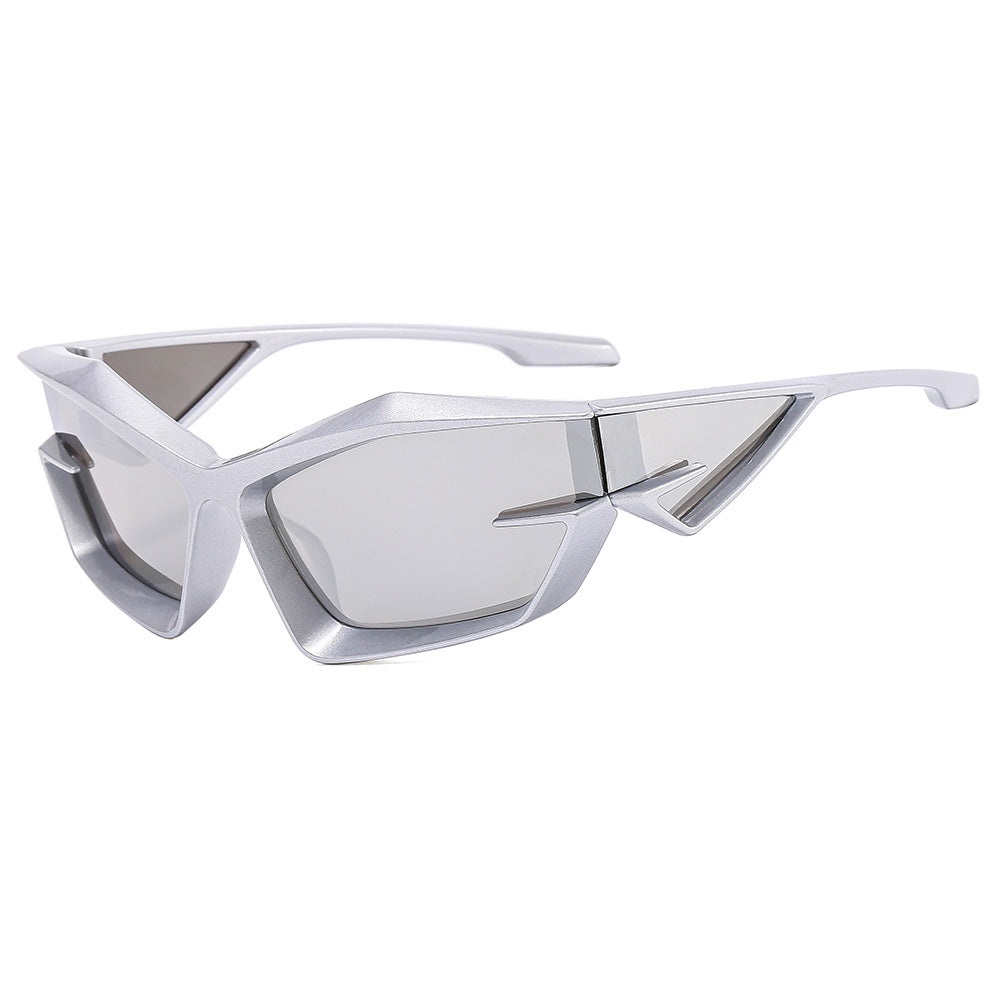 Irregular Steampunk Shades Sporty Y2K Sunglasses