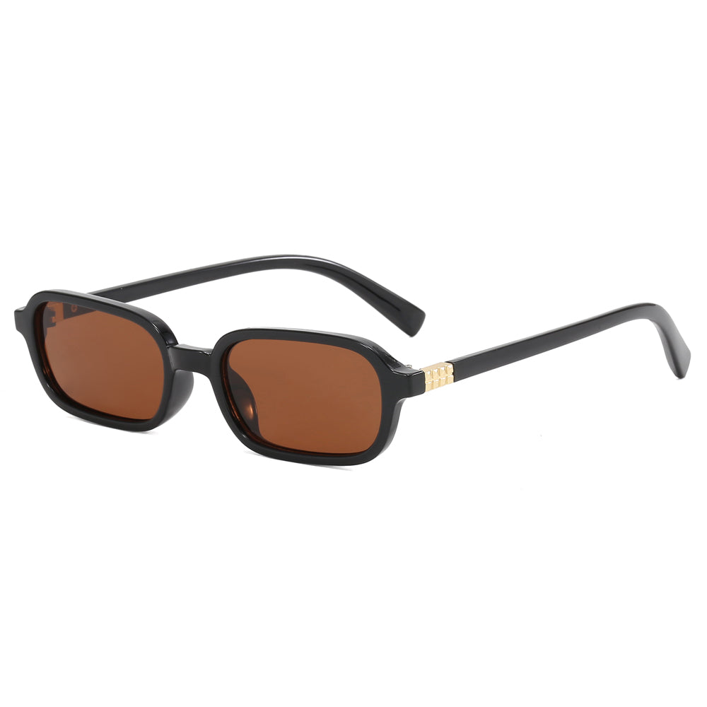 Women Tinted Lens Small Rectangular Sunglasses