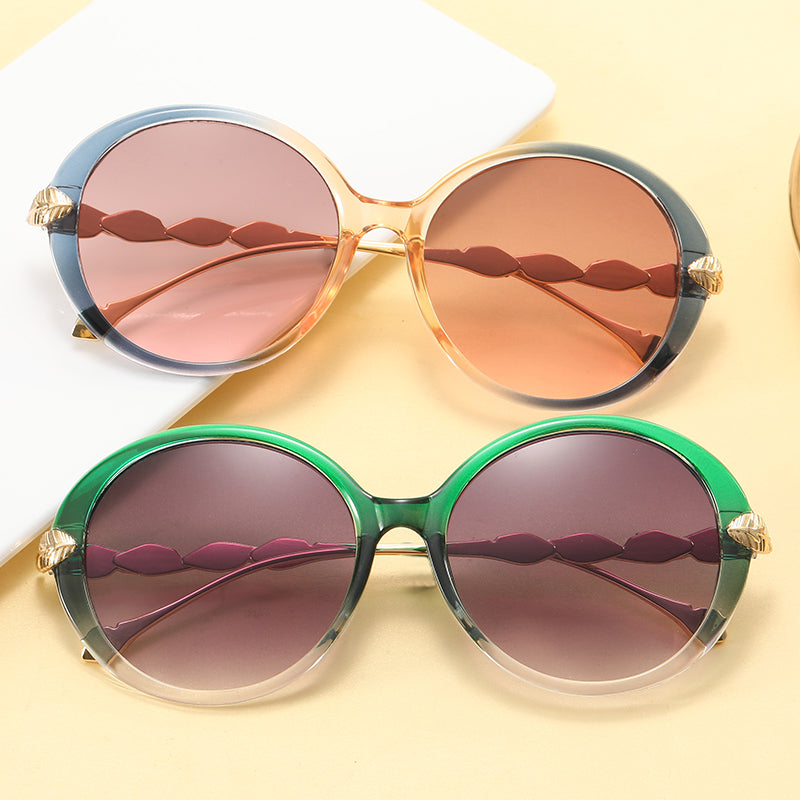 Oversized Round Women UV400 Shades Sunglasses