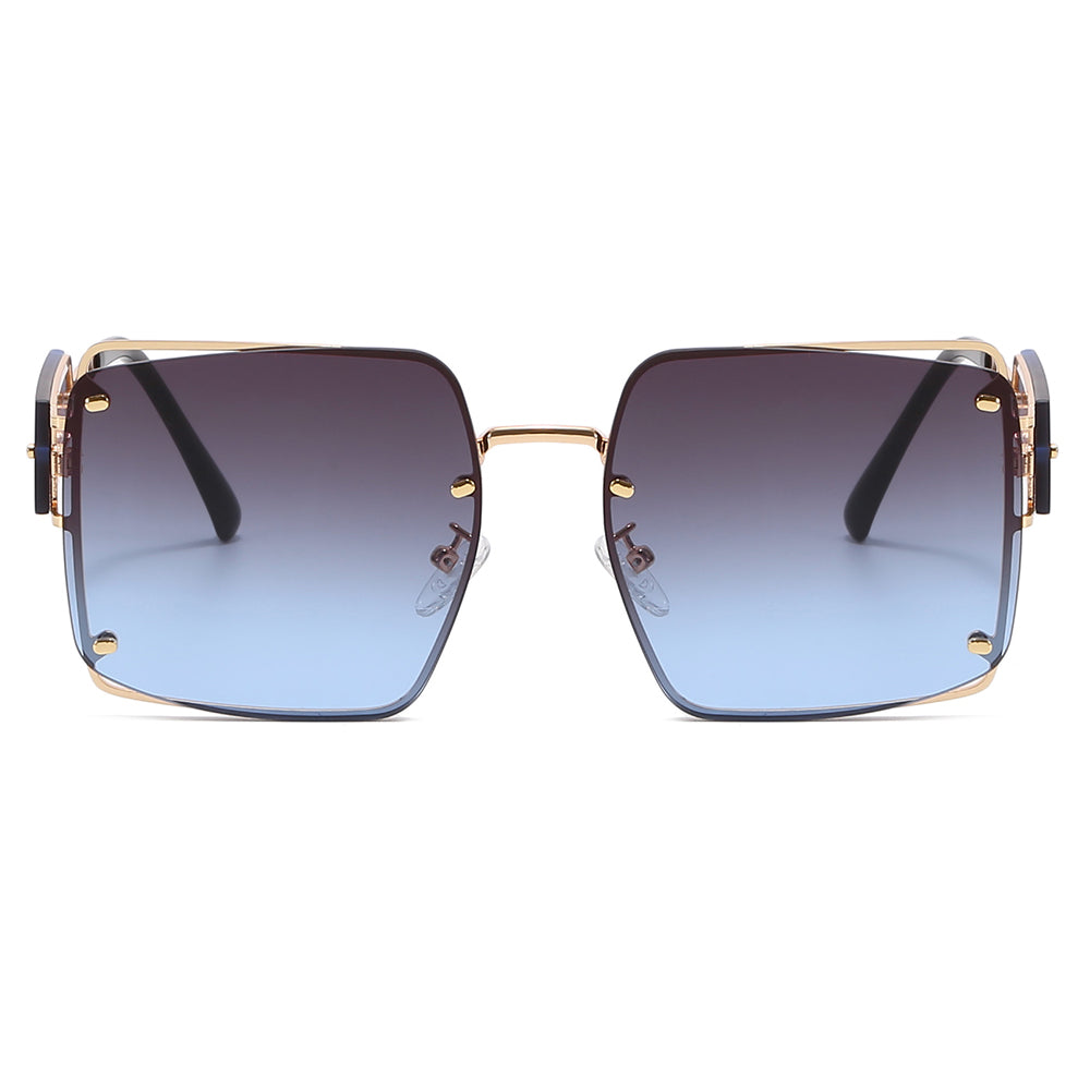 Square Metal Frame Sunglasses