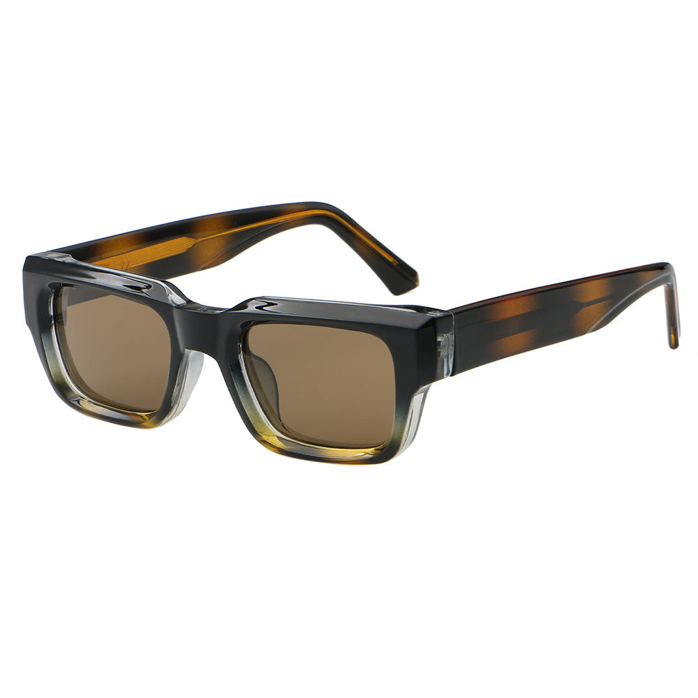 Vintage Classic Thick Rectangle Travel Shades Sunglasses