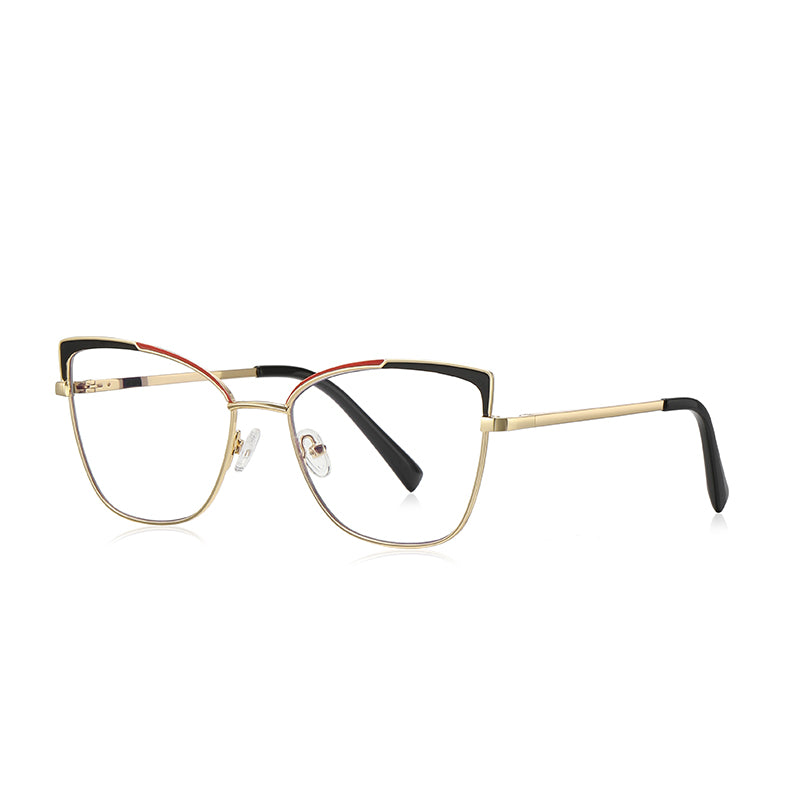 Women Cat Eye Blue Light Blocking Metal Frame Reading Glasses