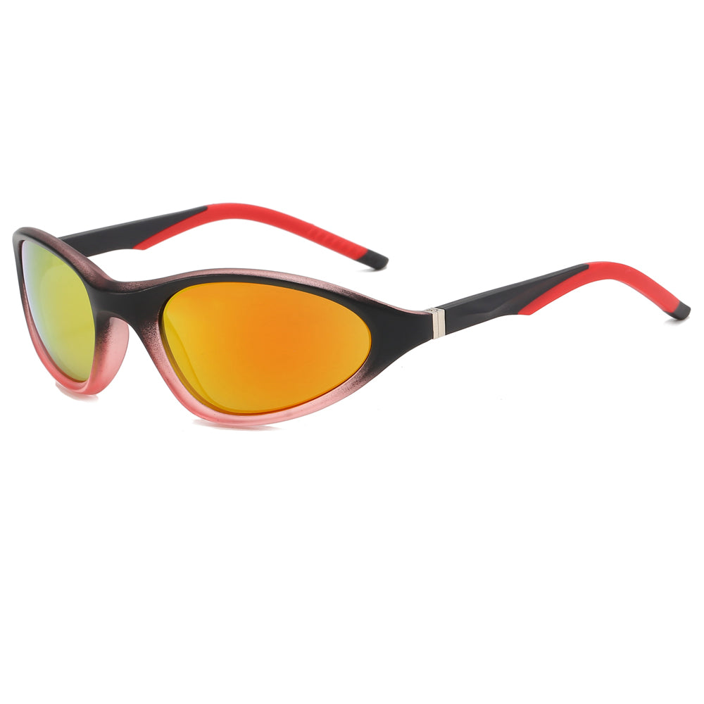Y2K Cat Eye Women Wraparound Small Triangle Spring Hinges Sunglasses