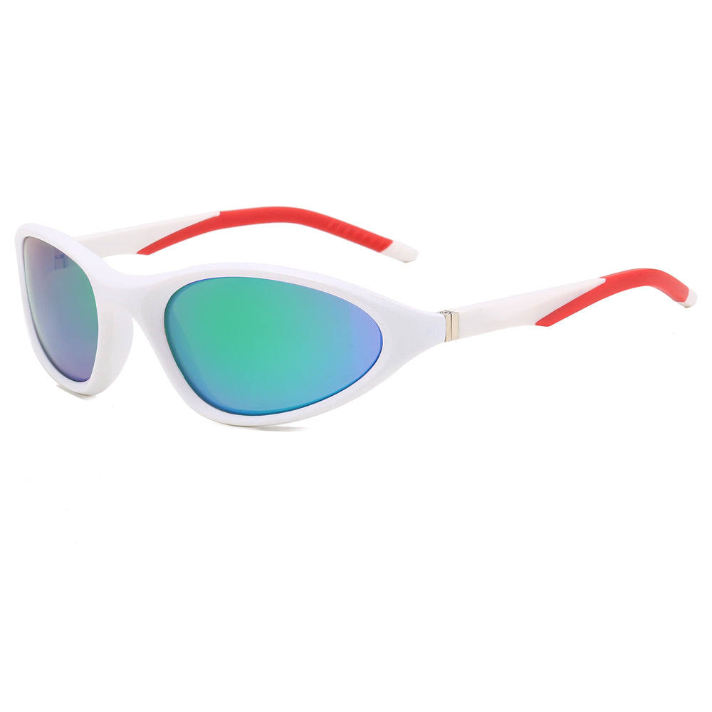Y2K Cat Eye Women Wraparound Small Triangle Spring Hinges Sunglasses