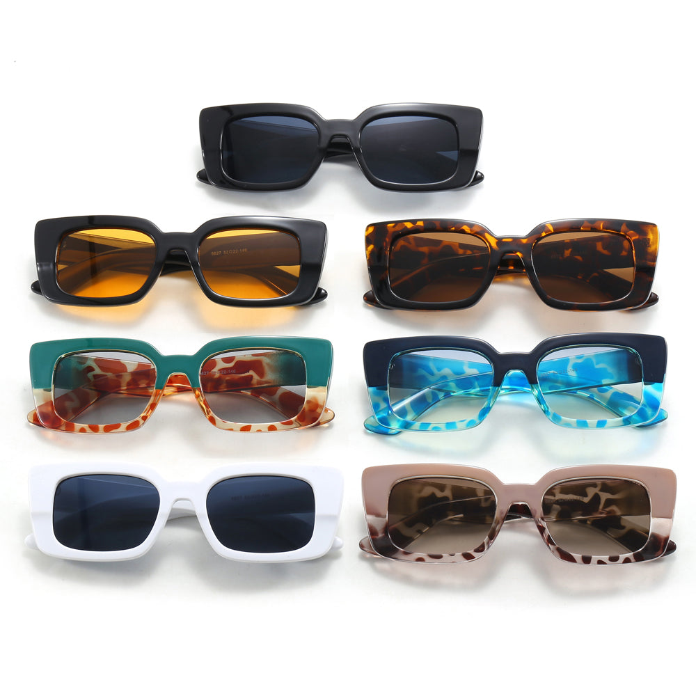 Classic Rectangular Thick Frame Sunglasses