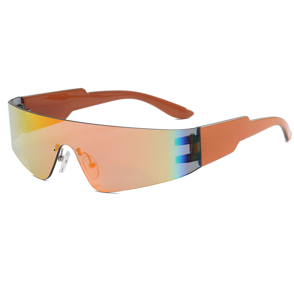 Y2K One Piece Lens Rimless Sunglasses