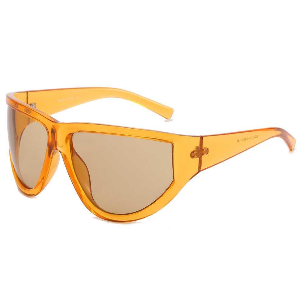 Flat Top Cat Eye Sporty Sunglasses