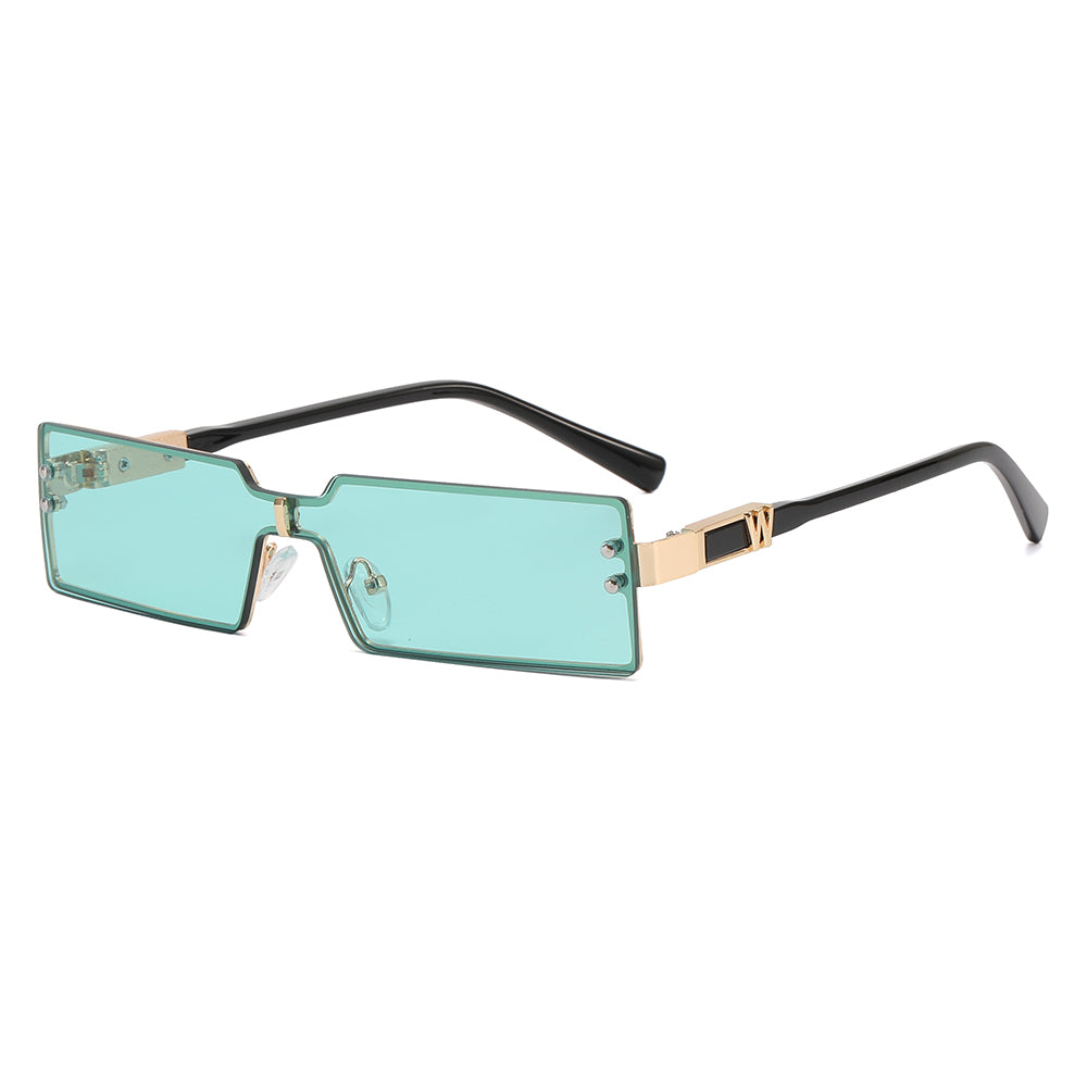 Small Rectangle Metal Frame Sunglasses