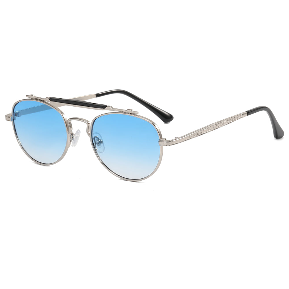 Flat Top Metal Frame Sunglasses