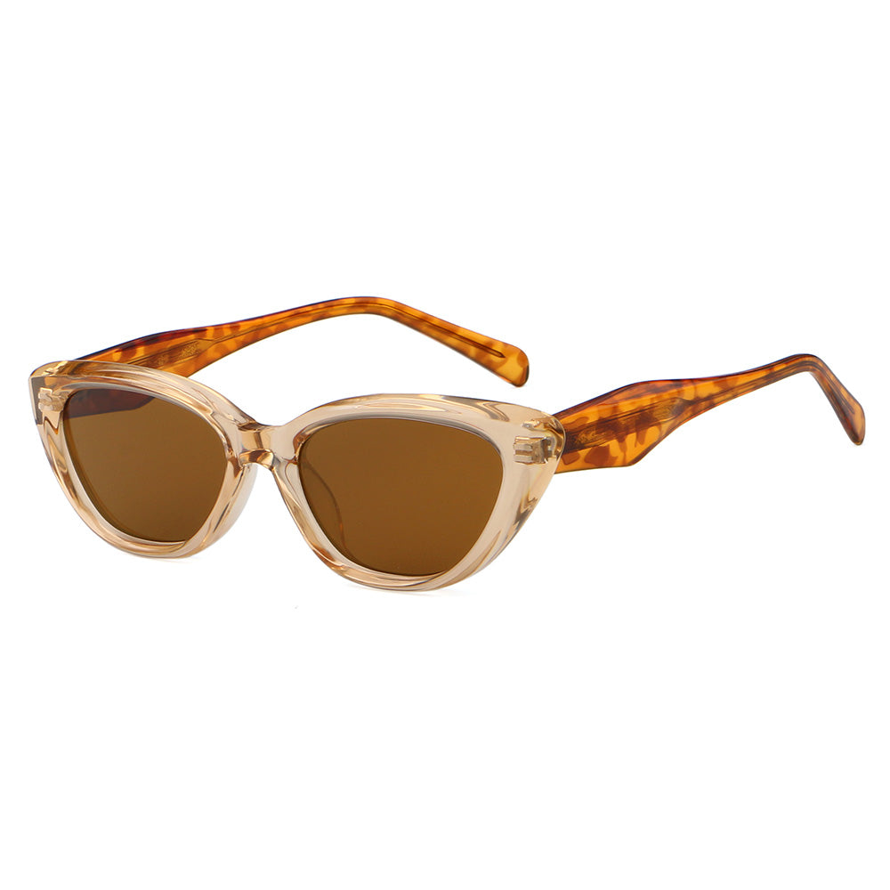 Cat Eye Women Triangle Reinforced Wire-Core Temples Sunglasses