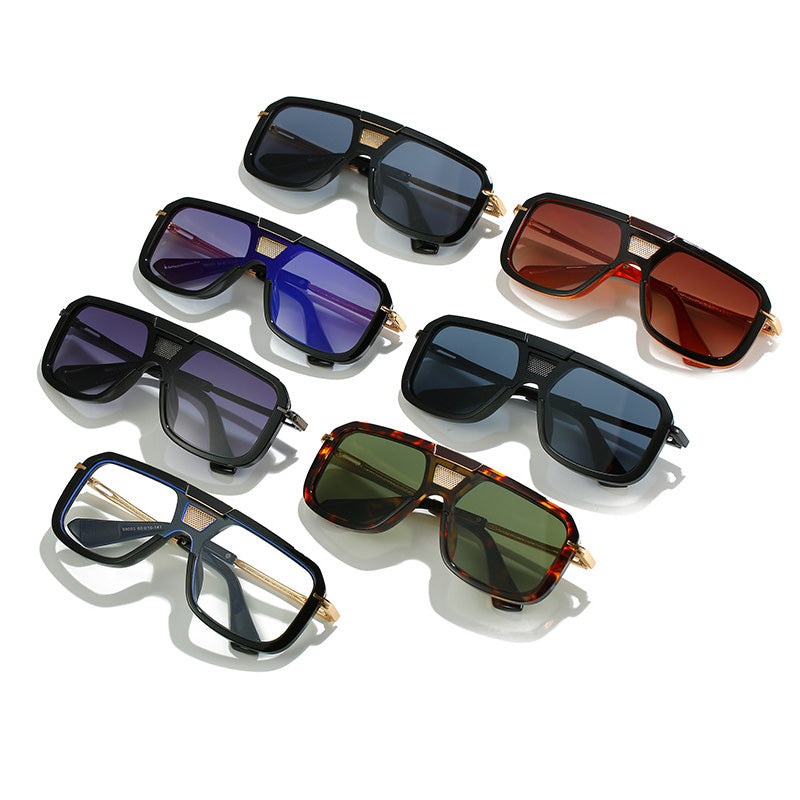 Oversized Square Pilot Sunglasses Men Women Outdoor Shades