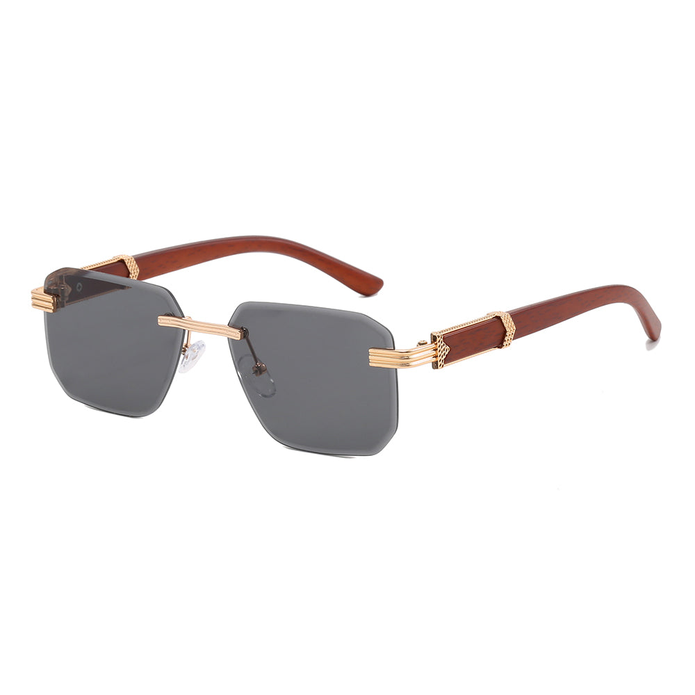 Small Rectangle Rimless Sunglasses