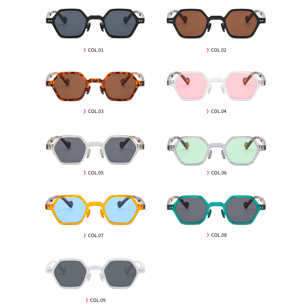 Women Small Hexagon Shaped Sunglasses