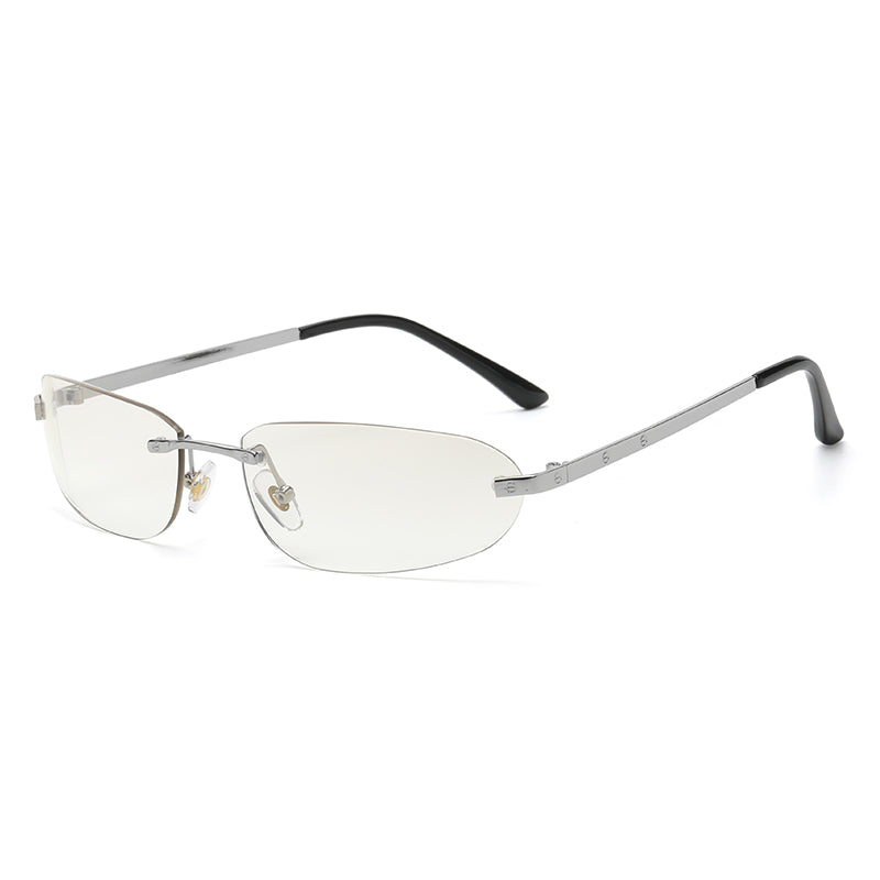 Oval Rimless Y2K Sunglasses