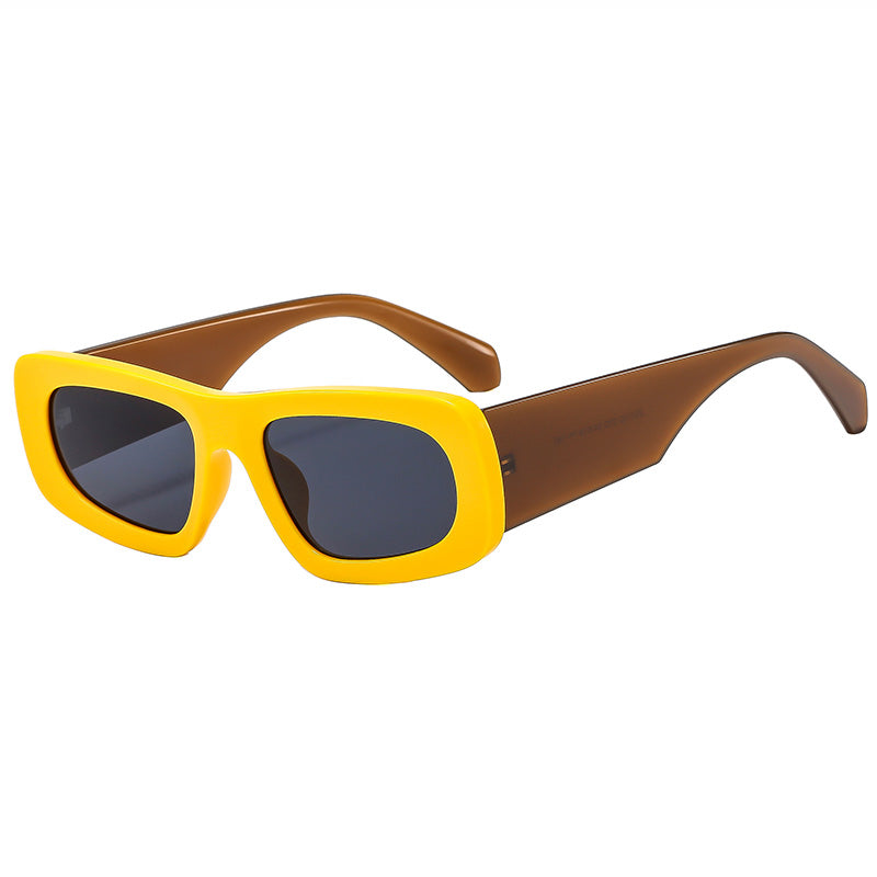 Rectangle Cat Eye Shades Flat Top Sunshade Sunglasses