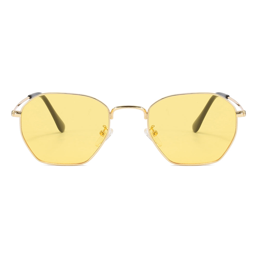 Retro Classic Women Square Metal Sunglasses