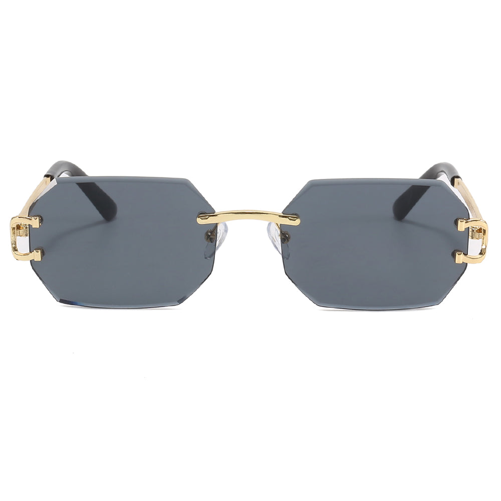 Tint Octagon Rimless Sunglasses