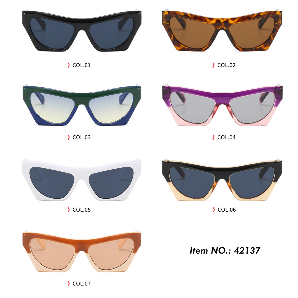 Cat Eye Thick Women Irregular Square Sunglasses