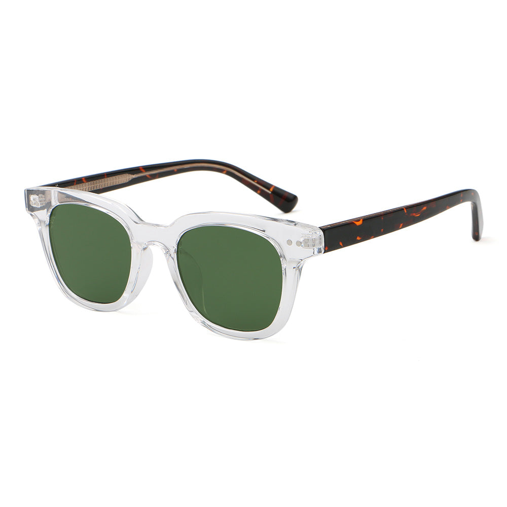 Classic Square Cat Eye Hipster Reinforced Wire-Core Temples Sunglasses