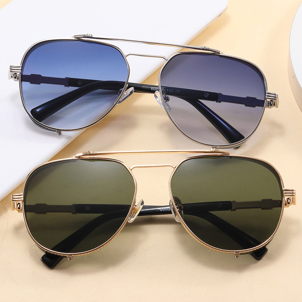 Men Metal Shades Sunglasses